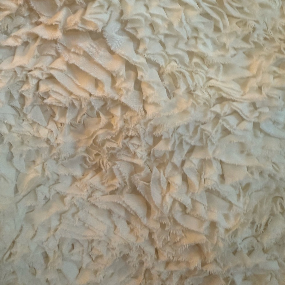 Anthropologie Cream Textured Mini Skirt - Picture 2 of 11